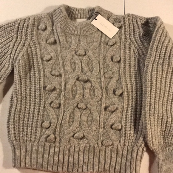 ELEVEN SIX Cable Knit Alpaca Sweater - Picture 5 of 8